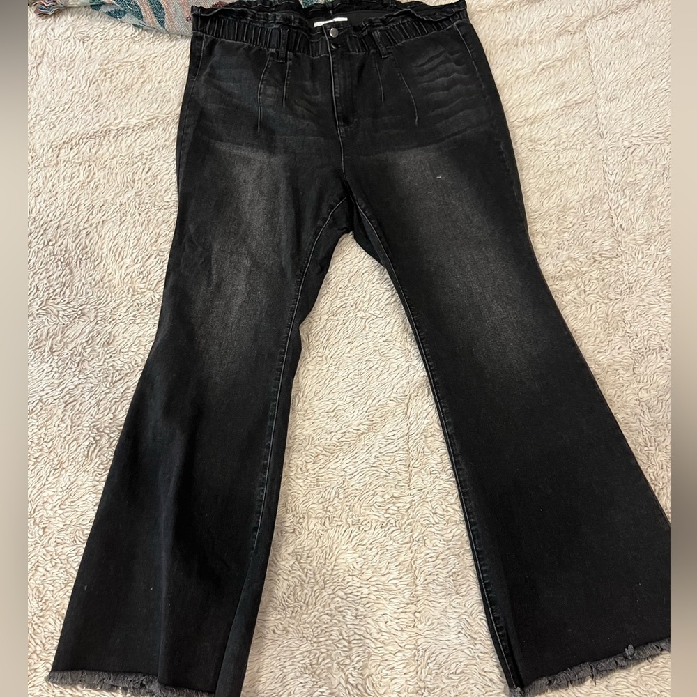 Extra wide bell bottom dark gray jeans, Plus size 20 from Arula. NEVER WORN!